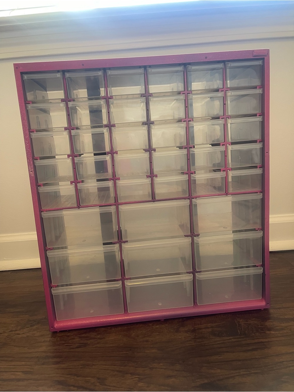 Multi-Drawer Pink Plastic Storage Organizer - Brand